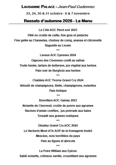 Menu Lausanne Palace aut26