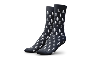 Chaussettes noires à logos