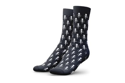 Chaussettes noires à logos