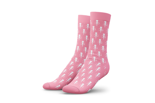 Chaussettes roses à logos